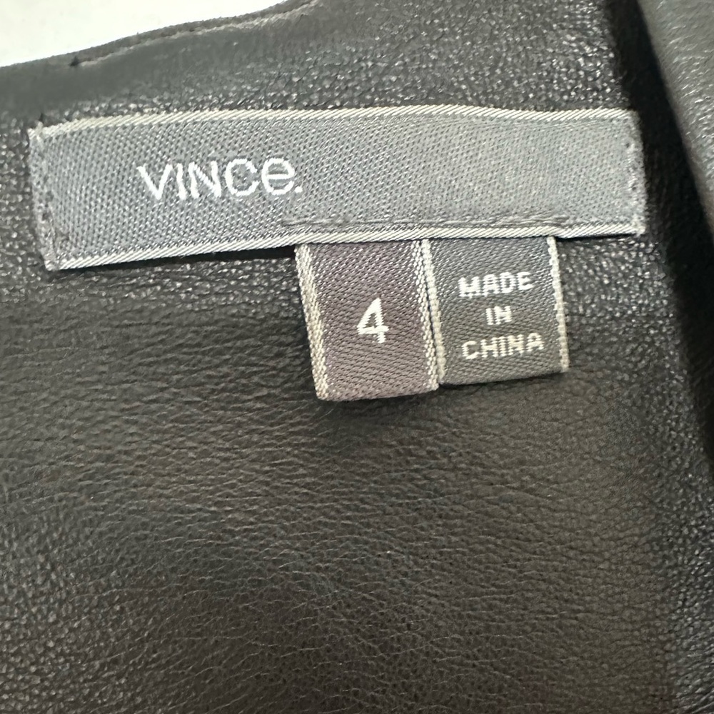 Vince Black Leather Mini Dress - Picture 3 of 4